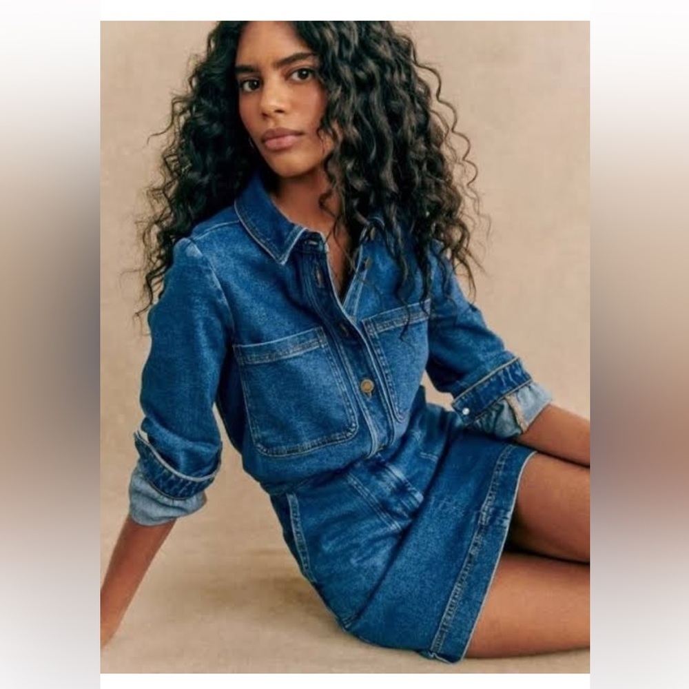 Sézane Shae Denim Dress - sz 34